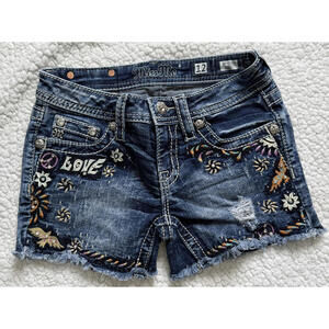 Short Bermuda Miss Me - Fille Taille 14 - Bleu - 98% Coton - Occasion (tâche)